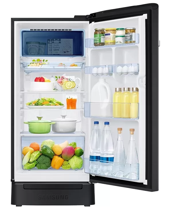 SAMSUNG 189 L Frost Free Single Door 4 Star Refrigerator  (Luxe Black, RR21C2F24BX/HL) - Image 2