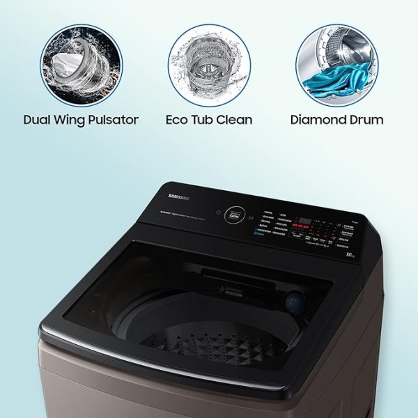 SAMSUNG 7 kg with Wi-Fi Enabled Fully Automatic Top Load Washing Machine Black  (WA70BG4546BVTL) - Image 2